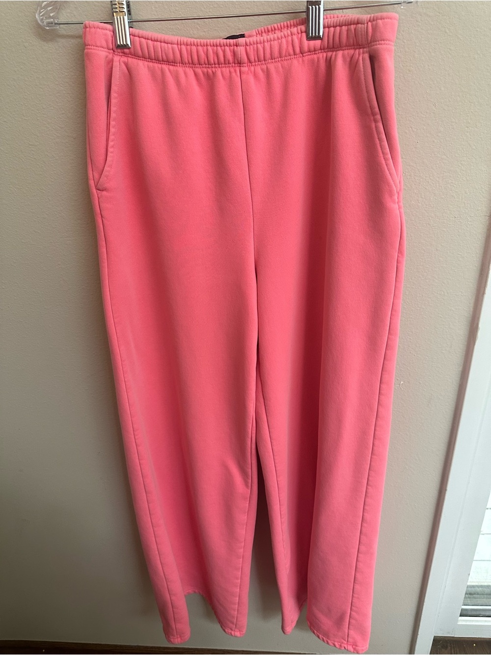 GAP Coral Pink Fleece Sweatpants Straight Leg XS
